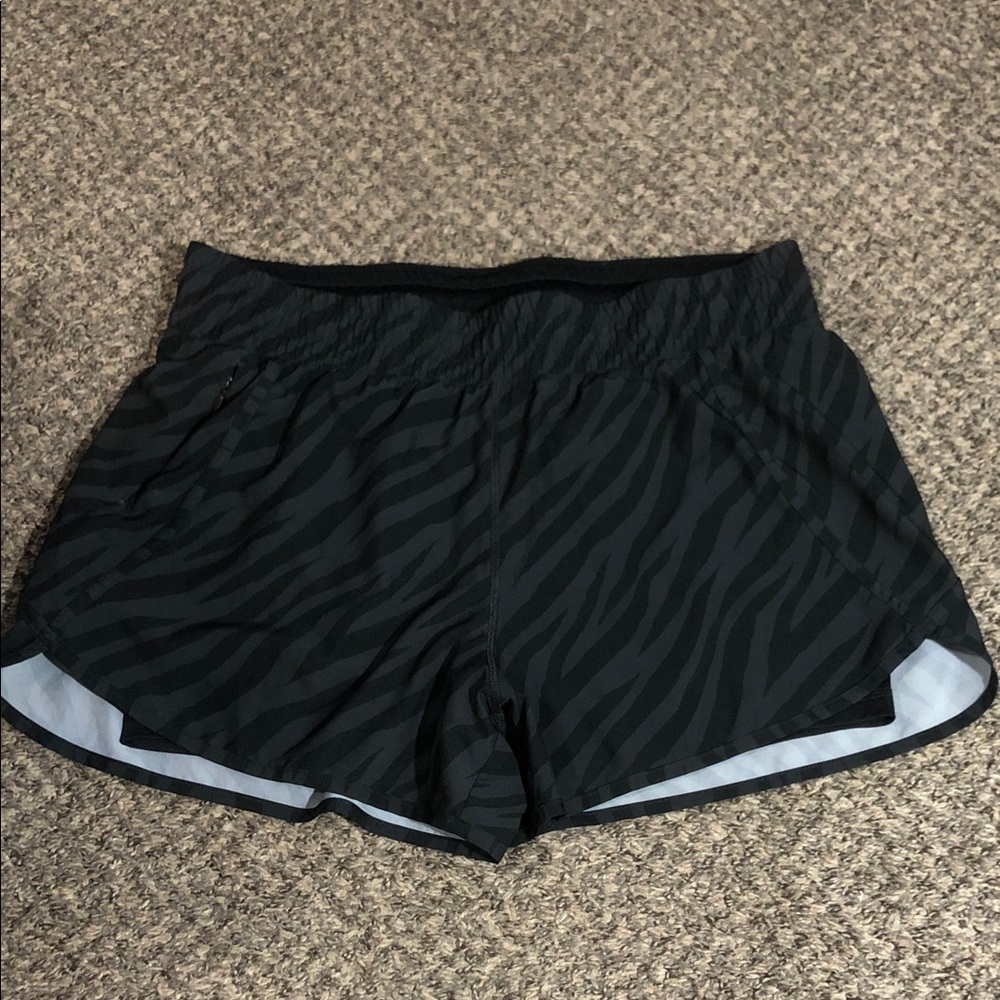 Black Zebra Print Shorts